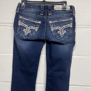 rock revival boris easy boot size 25 blue jeans measures 28x30